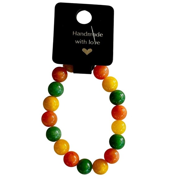 Handmade with Love Colorful Beaded Bracelet Fashion Jewelry Accessory - Picture 1 of 2